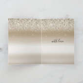 Gold Ombre Glitzer Sparkle Geburtstagskarte Karte (Innenseite)