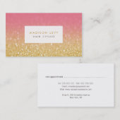Gold Ombre Glitzer Stylist Terminkarten Terminkarte (Vorne/Hinten)