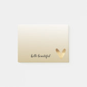Gold Ombre Heart Post-it Klebezettel (Vorderseite)