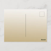 Gold Ombre Heart Postkarte (Rückseite)