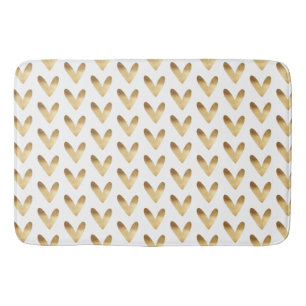 Gold Ombre Hearts Badematte