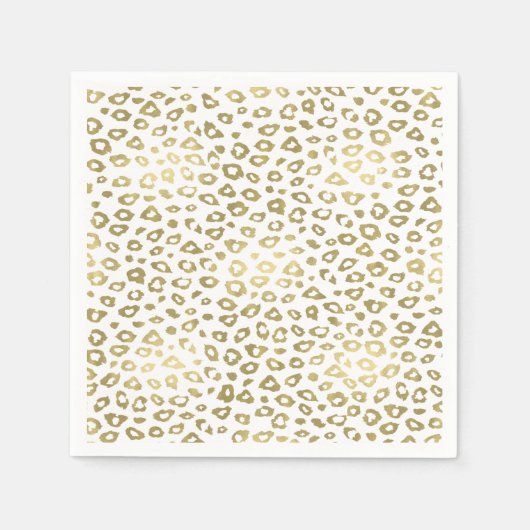 Gold Ombre Leopard Print Serviette (Vorderseite)