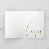 Gold Ombre Liebe Karte (Innenseite)