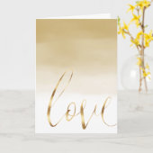 Gold Ombre Liebe Karte (Gelbe Blume)