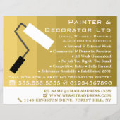 Gold Ombre & Paint Roller, Maler & Dekorator Flyer (Vorne)