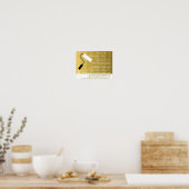 Gold Ombre & Paint Roller, Maler & Dekorator Poster (Küche)