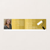 Gold Ombre & Paint Roller, Maler & Dekorator Visitenkarten (Innenseite Aufgefaltet)
