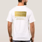 Gold Ombre Streifen, Maler und Dekoratorwerbung T-Shirt (Rückseite)