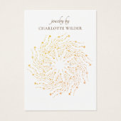 Gold Ombre Sunburst Spiral Ohrring Display Card (Vorderseite)