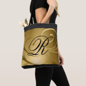 Gold Ombre Swirl-Design mit Monogramm Tasche (Von Nahem)