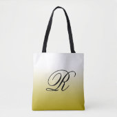 Gold Ombre über jede Farbe mit Monogramm Tasche (Vorderseite)