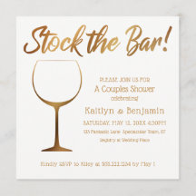 Gold Ombre und White Couples Bar Dusche