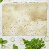 Gold Ombre Watercolor Confetti Sparkle Geschirrtuch (Gefaltet)