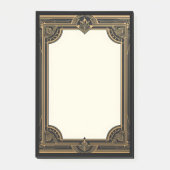 Gold on Black Classic Art Deco Post-it Klebezettel (Vorderseite)