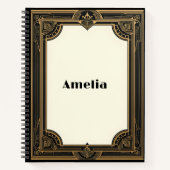 Gold on Black Classic Notizblock (Vorderseite)