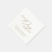 Gold One Day Away Napkins zum Probe Dinner Serviette (Ecke)