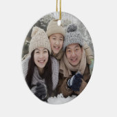 Gold One Foto Saison Grüße doppelt Seite Keramik Ornament (Rechts)