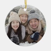 Gold One Foto Saison Grüße doppelt Seite Keramik Ornament (Vorne)