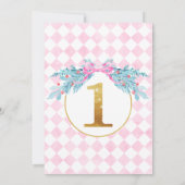 Gold One Nutcracker Land der Süßigkeiten Geburtsta Einladung (Rückseite)