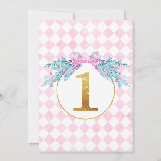 Gold One Nutcracker Land der Süßigkeiten Geburtsta Einladung (Rückseite)