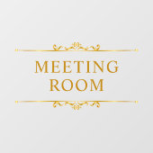 Gold Opake Minimal Door Sign Window Fensteraufkleber (Blatt)