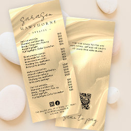 Gold Opal Preisliste Holographic Scan Pay QR Code Werbekarte