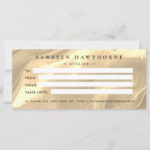 Gold Opal Stone Background Geschenkkarte (Rückseite)