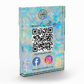 Gold Opal Verbindung mit QR Code Social Media Fotoblock (Links)