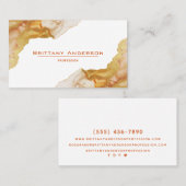 Gold Orange Amber Berufliche Visitenkarte (Vorne/Hinten)