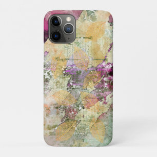 Gold Orange Fall Leaf Blätter auf Vintager Decoupa Case-Mate iPhone Hülle