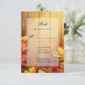 Gold Orange Green Herbst Herbstlaubs UAWG | RSVP Karte (Stehend Vorderseite)