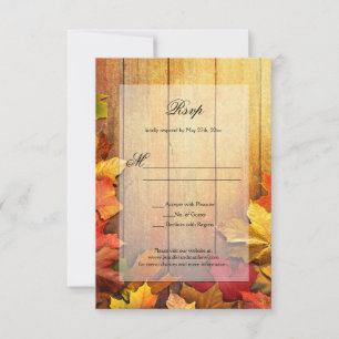 Gold Orange Green Herbst Herbstlaubs UAWG   RSVP Karte