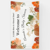 Gold Orange Herbst Herbst Baby Dusche Begrüßungsba Banner (Vertikal)