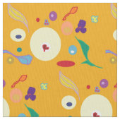Gold/Orange mit farbigen Kanten>Stoffe Stoff (Nahaufnahme)