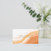 Gold Orange | Modernes Beruflich Visitenkarte (Stehend Vorderseite)