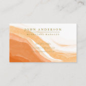 Gold Orange | Modernes Beruflich Visitenkarte (Rückseite)