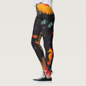Gold Orange Tropical Summer Ocean Underwater Leggings (Links)