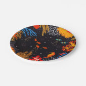 Gold Orange Tropical Summer Ocean Underwater Pappteller (Schrägansicht)