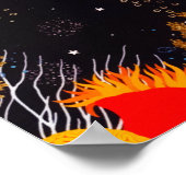 Gold Orange Tropical Summer Ocean Underwater Poster (Ecke)