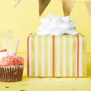 Gold Orange und Creme Distressed Vintage Retro-Loo Geschenkpapier