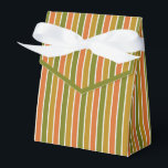 Gold, Orangen, grün gestreift Geschenkschachtel<br><div class="desc">Golden,  orange,  olivgrün gestreifte Greifkasten mit Krawatte. Perfekt für alle Geschenkthemen; einfach/minimalistisch bis maximalistisch,  je nach zusätzlichen Verzierungen.</div>