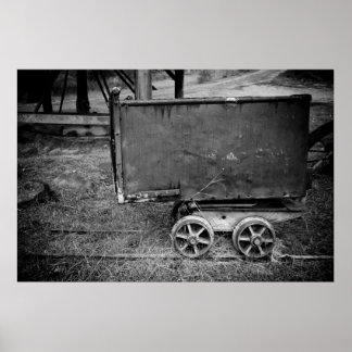 Gold Ore Cart Poster