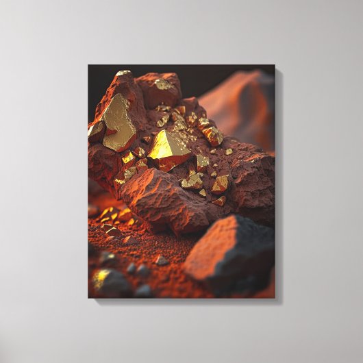 Gold Ore Nah Up: Red Earth Leinwand (Vorderseite)