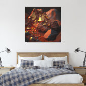 Gold Ore Nah Up: Red Earth Leinwand (Insitu (Schlafzimmer))
