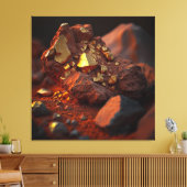 Gold Ore Nah Up: Red Earth Leinwand (Insitu (Wohnzimmer))