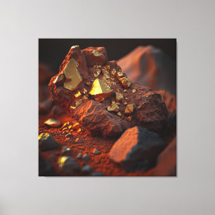 Gold Ore Nah Up: Red Earth Leinwand