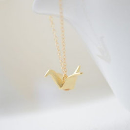 Gold Origami Folgekrane Necklace
