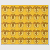 Gold-Ornament auf Gold Wrapping Paper Geschenkpapier (Flach)
