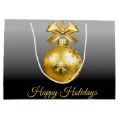 Gold Ornament Geschenktasche Große Geschenktüte (Rückseite)