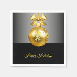 Gold Ornament Holiday Paper Napkin Serviette